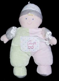 Kids Preferred GIRL DOLL Polka Dots Baby Carriage Plush Lovey